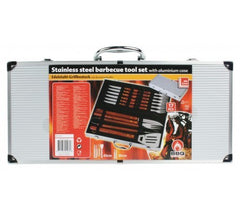 455358 Kit de 16 accessoires pour Barbecue, malette en aluminium pour Barbecue