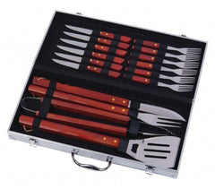 455358 Kit de 16 accessoires pour Barbecue, malette en aluminium pour Barbecue
