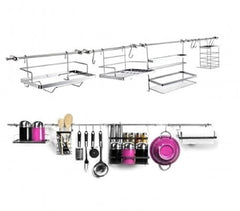 980603 Ensemble D'organisateurs cuisine Maitre Chef  16 Pièces, 2 Barres De 72 Cm