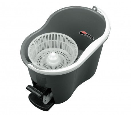 810779 Sceau avec pédale et serpillère en microfibre rotative 360° CNET 6L