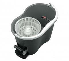 810779 Sceau avec pédale et serpillère en microfibre rotative 360° CNET 6L