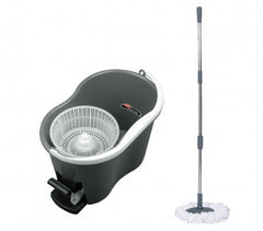 810779 Sceau avec pédale et serpillère en microfibre rotative 360° CNET 6L