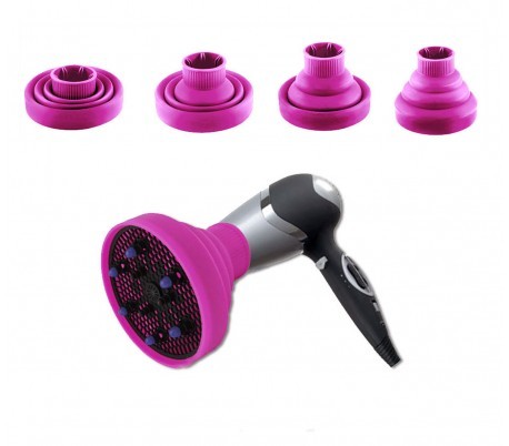 Embout - diffuseur sèche cheveux de voyage - pliable - en silicone - universel