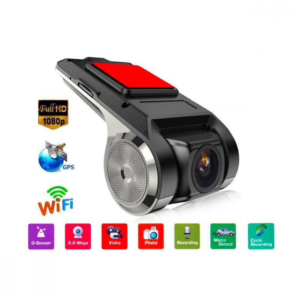 FUBUCA DashCam DVR Caméra frontale avec capteur collision Wi-Fi 1920x1080 2MP G