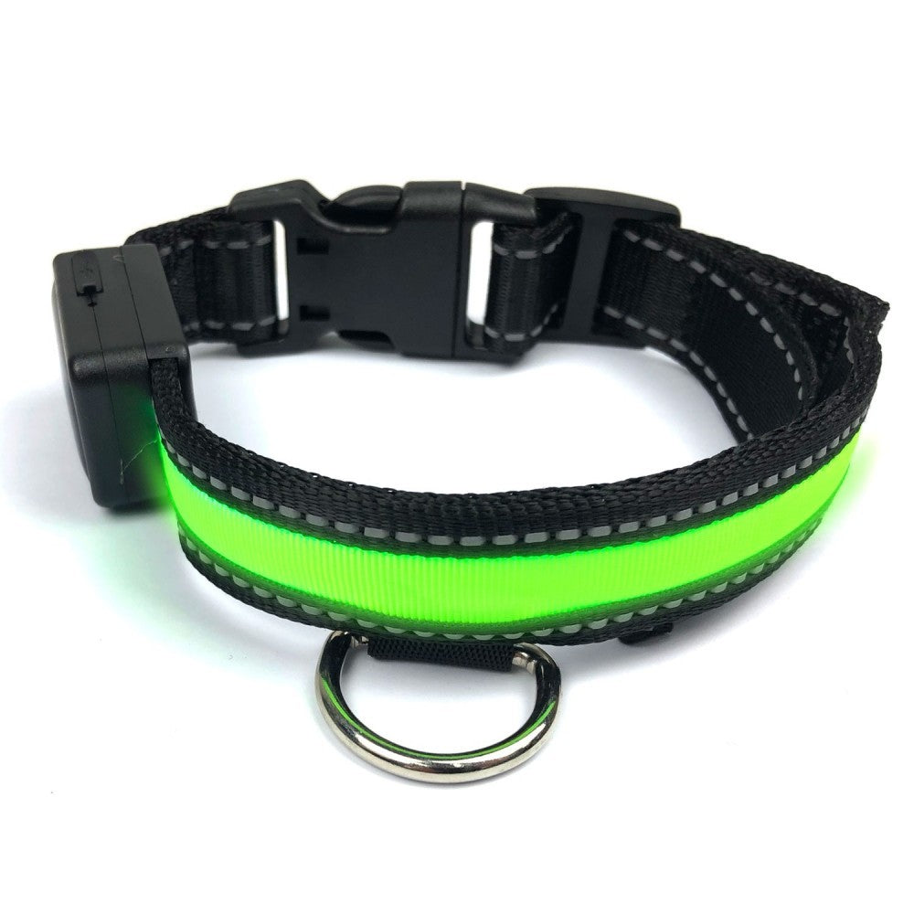 FUBUCA Collier réglable LED pour chiens avec charge solaire et usb 3 tailles