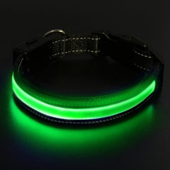 FUBUCA Collier réglable LED pour chiens avec charge solaire et usb 3 tailles