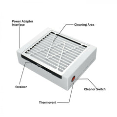 605203 Aspirateur à poussière d'ongle LIDAN filtre amovible lavable 228x183x85mm