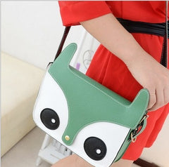 Sac á main imitation cuir - forme hibou- 24x17x6 cm OWL BAG effet 3D MWS AHEAD