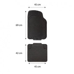 TA059 Ensemble de 4 tapis antidérapants en PVC XONE ALBATROS TANK BLACK