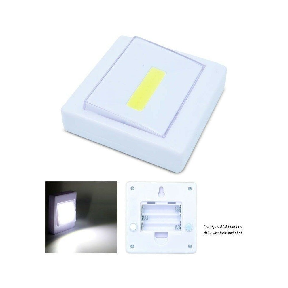 618127 Lampe à piles à LED COB avec bouton et connexions magnétiques
