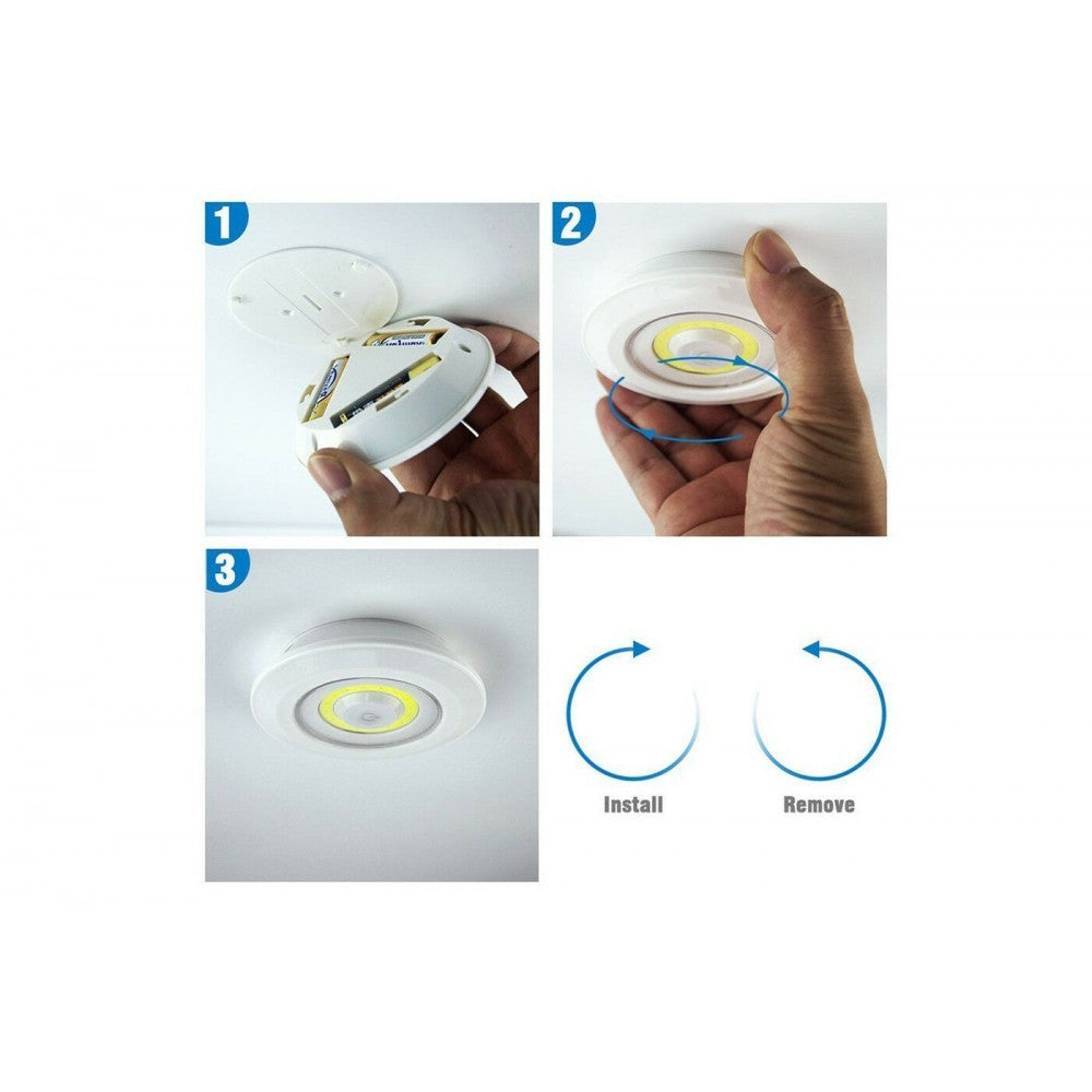 568989 Spots LED à piles avec télécommande à distance