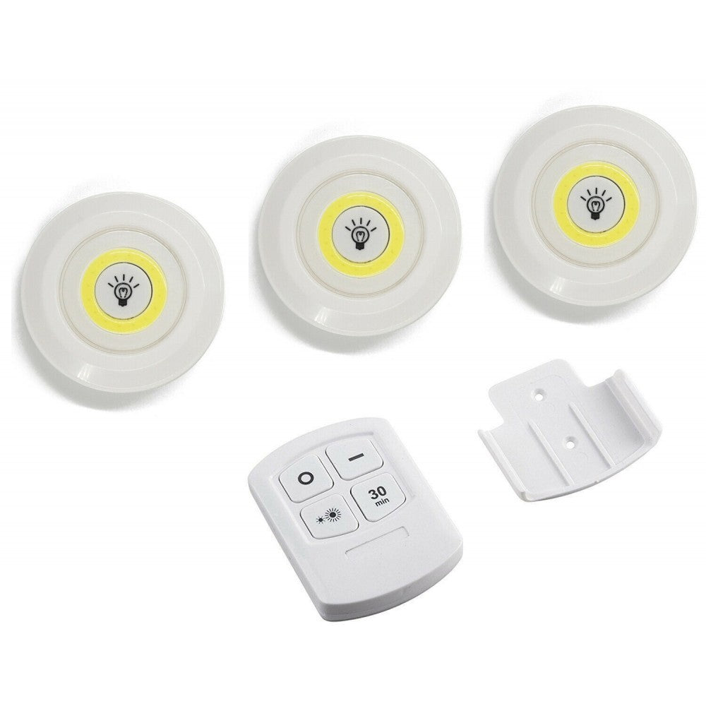 568989 Spots LED à piles avec télécommande à distance