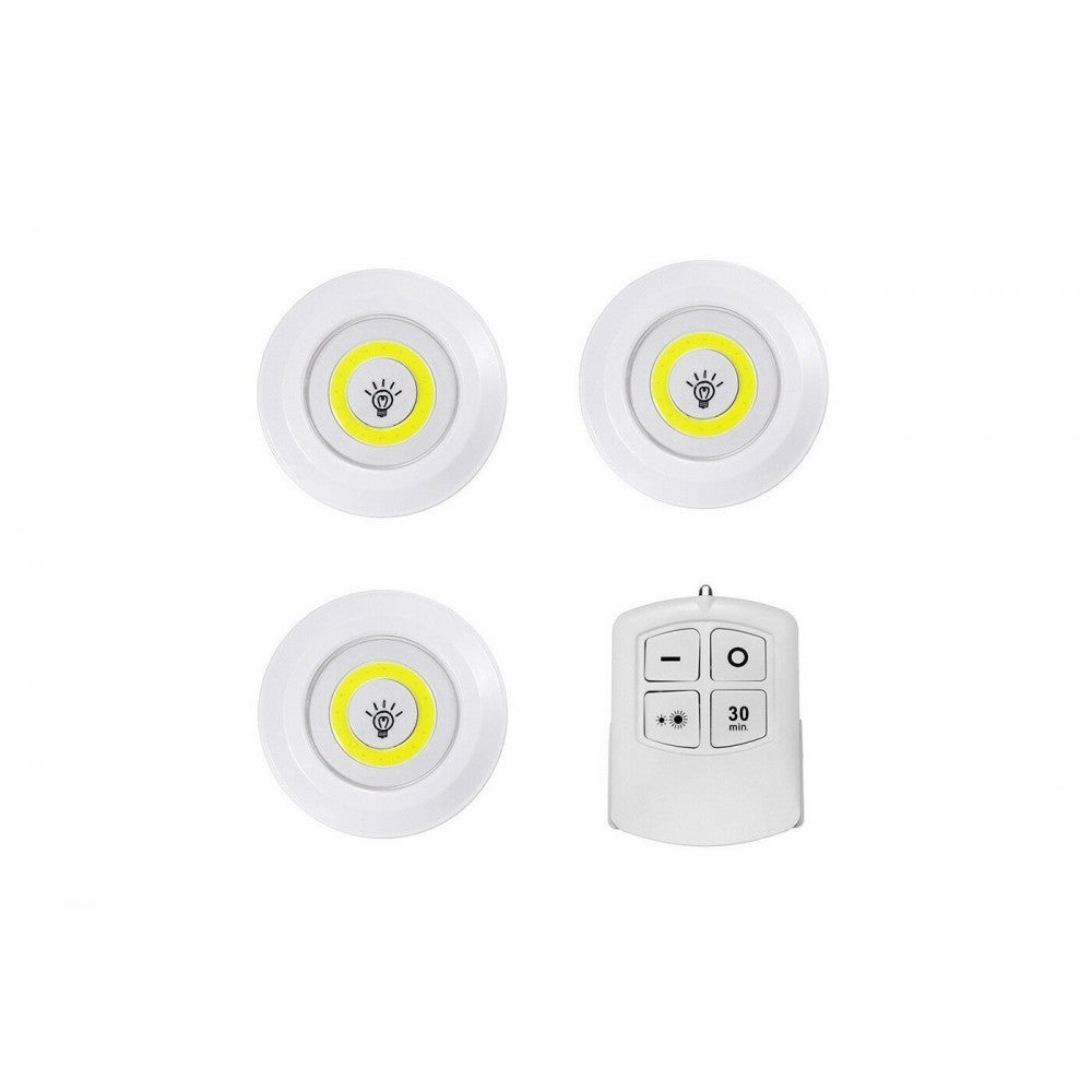 568989 Spots LED à piles avec télécommande à distance