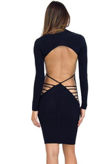 Robe tube / dos ouvert - couleur noir - mode féminine - Mod DESNUDA