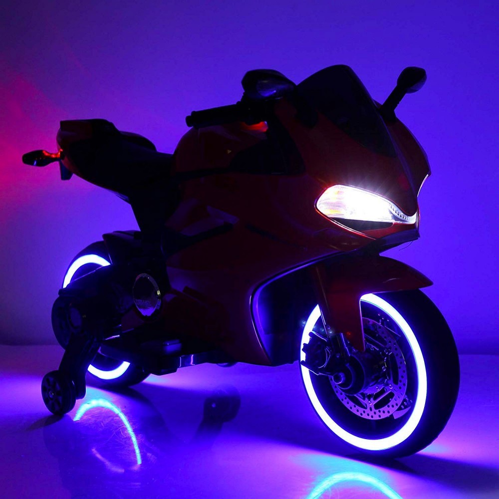 B39326 Moto sportive électrique pour enfant BKT lumières et sons 12V MP3 USB