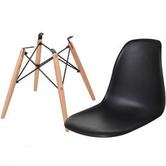 Pack de 4 chaises Supreme avec pieds en bois et structure rigide