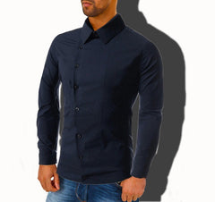 Chemise asymétrique à manches longues et cintré Homme /mode homme - Mod DAMIAN