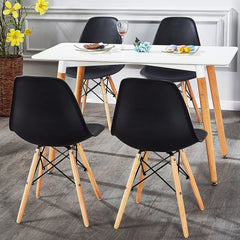 Pack de 4 chaises Supreme avec pieds en bois et structure rigide
