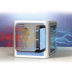 212421  Climatiseur humidificateur et chromothérapie portable avec lumière 7 LED