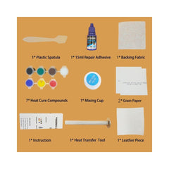 Kit de réparation de bricolage pour surfaces en cuir et vinyle VISBELLA