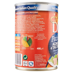 Pâte spéciale pour chien d'agneau et de dinde 400g avec vitamines