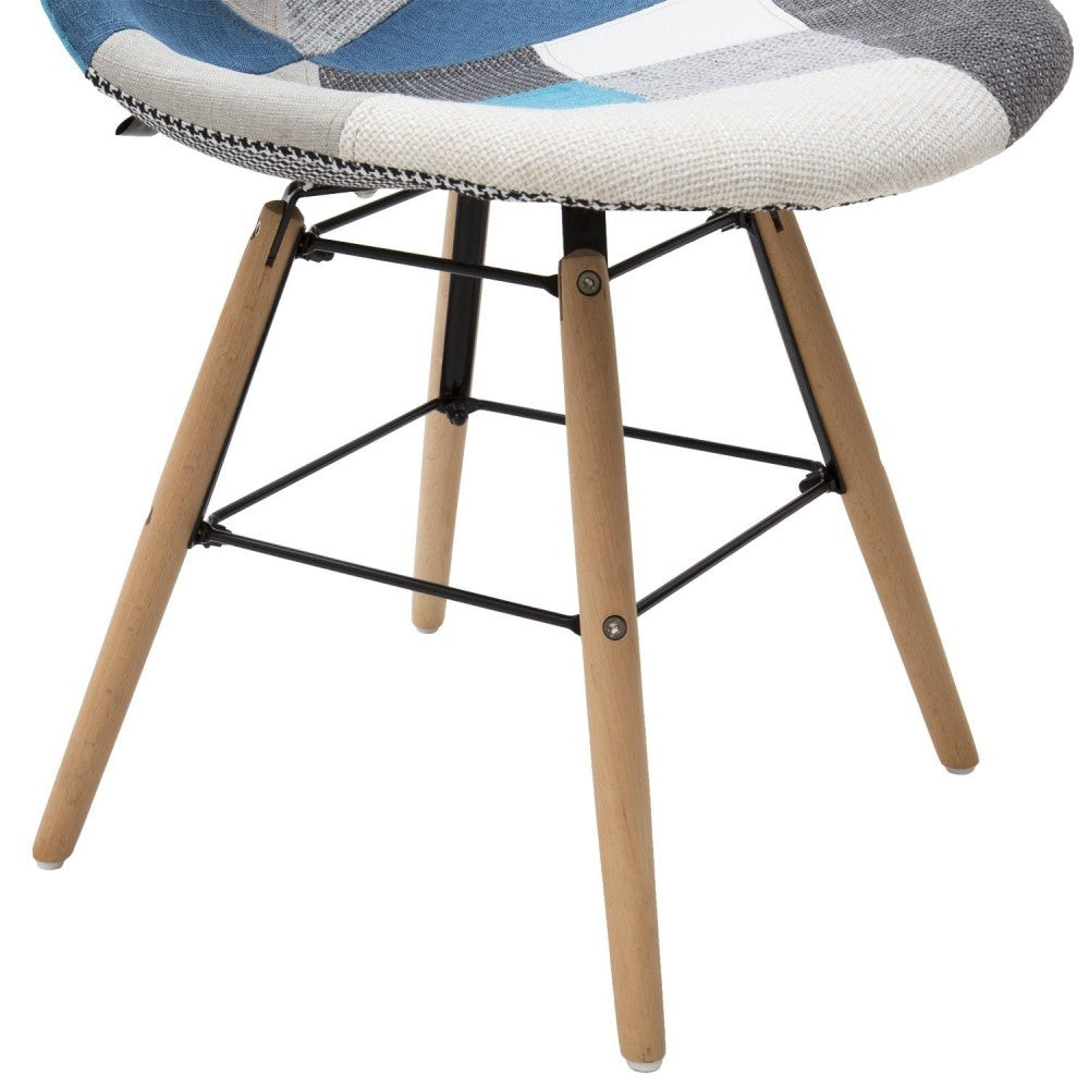 252588 Pack 3 chaises Patchdesign WE TAKE HOME pieds en bois de hêtre
