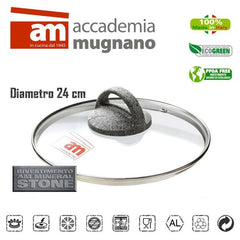 Couvercle en verre casserole / poéle - diamétre 24 cm - Accademia Mugnano