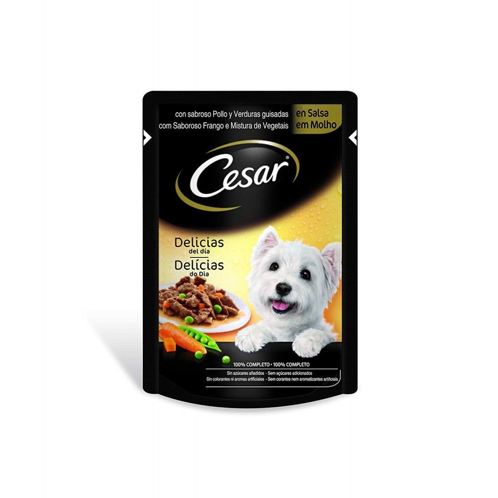 Cesar Délices Nourriture pour chien en sauce au poulet et aux légumes 100 g
