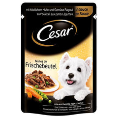 Cesar Délices Nourriture pour chien en sauce au poulet et aux légumes 100 g