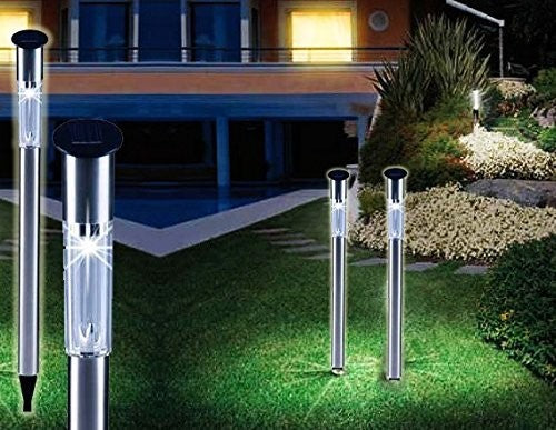 Lampes solaires de jardin LED et 70 cm de long - Optimal pour chemin - Lot de 2