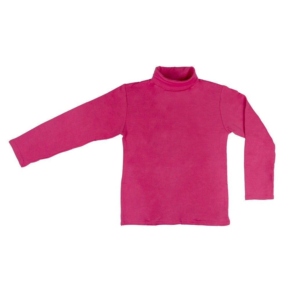 VKA42 T-shirt pour fille col roulé OXIN manches longues et intérieur polaire
