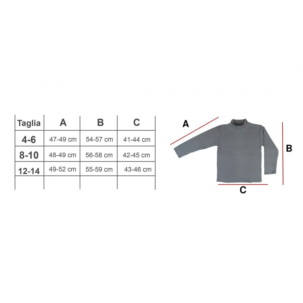 VKA31 T-shirt manches longues garçon Manley col haut et intérieur polaire