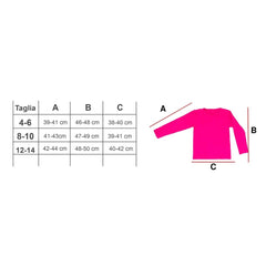 VKA33 T-shirt pour fille, col rond, manches longues et intérieur polaire