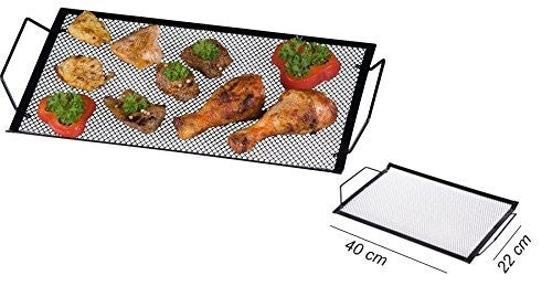 Plateau 2 en 1 - Grille barbecue et plateau pour servir la nourriture (40X22CM)