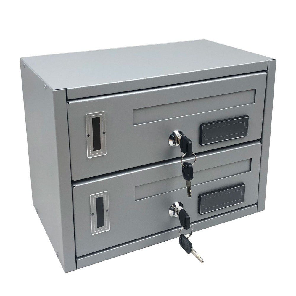 Boîte aux lettres copropriété 2 places Iron Grey 783B 23x18x30 cm SILVER