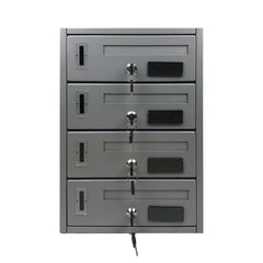 Boîte aux lettres copropriété 4 places Iron Grey 783.C 42x18x30 cm ARGENT