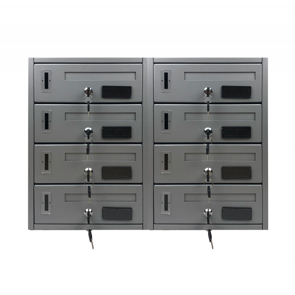 Boîte aux lettres copropriété 8 places Iron Silver 783.D 42x18x62 cm Gris