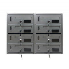 Boîte aux lettres copropriété 8 places Iron Silver 783.D 42x18x62 cm Gris