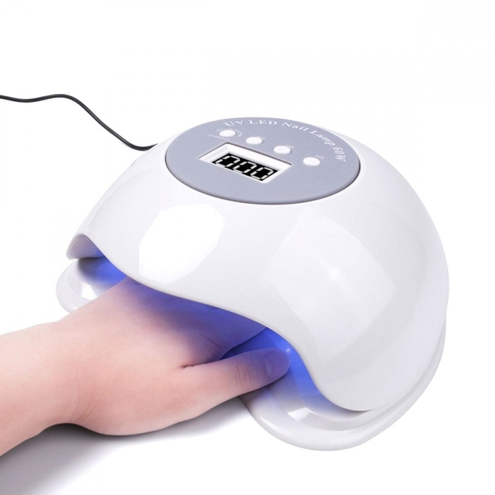 850987 Lampe 2 en 1 UV 60W 30 LED sécheur vernis à ongles et minuterie