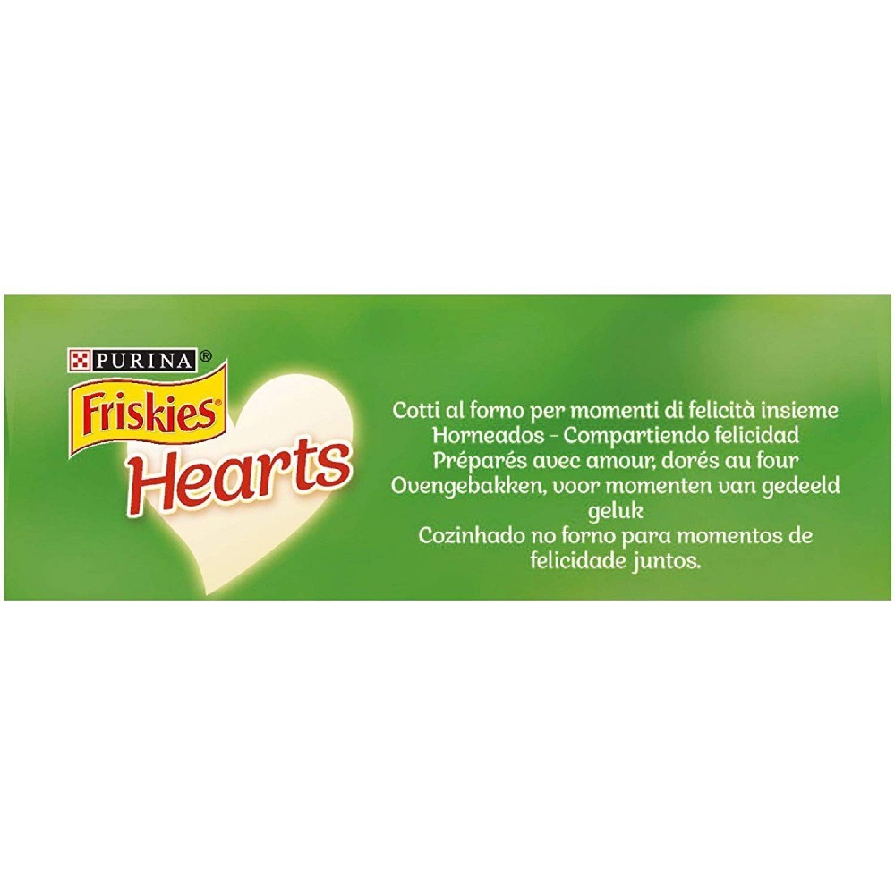 6 Paquets de biscuits Purina Friskies Heart pour chiens, saveur poulet/bœuf 320g