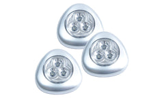 Lot 3 lampes/spots adhésifs Push - 3LED - Placard voiture tiroirs