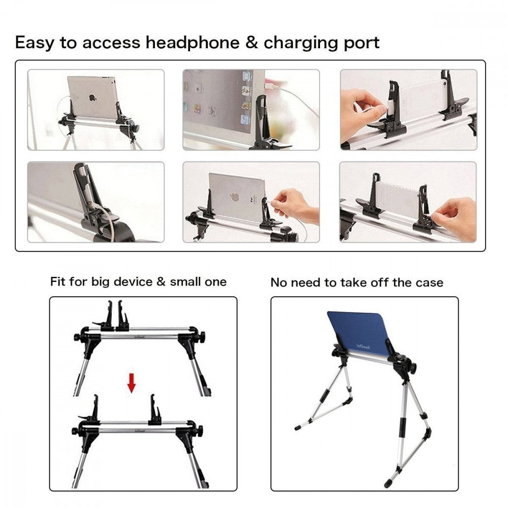 401033 Support pour iPad et smartphone ultra-léger, pliable et réglable