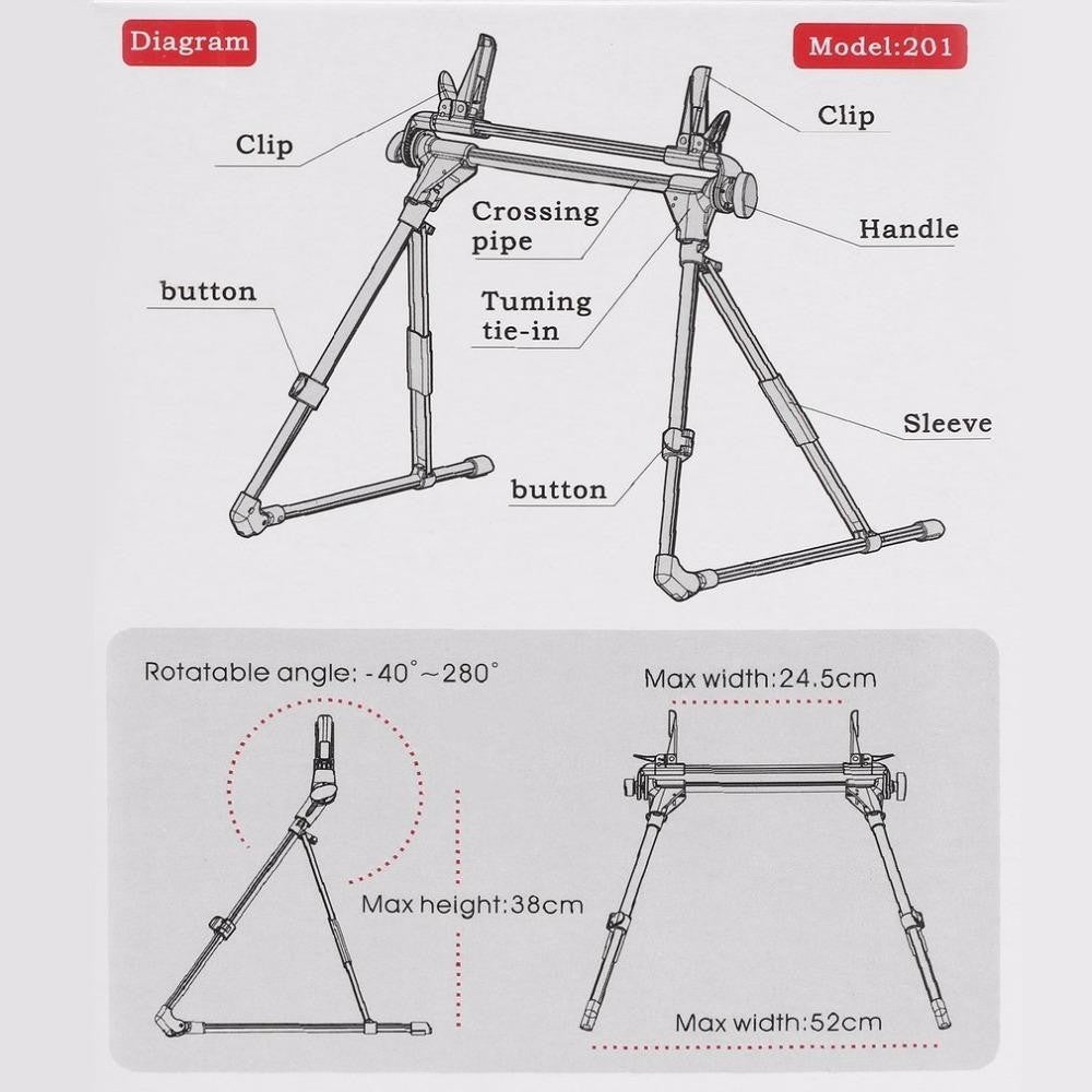 401033 Support pour iPad et smartphone ultra-léger, pliable et réglable