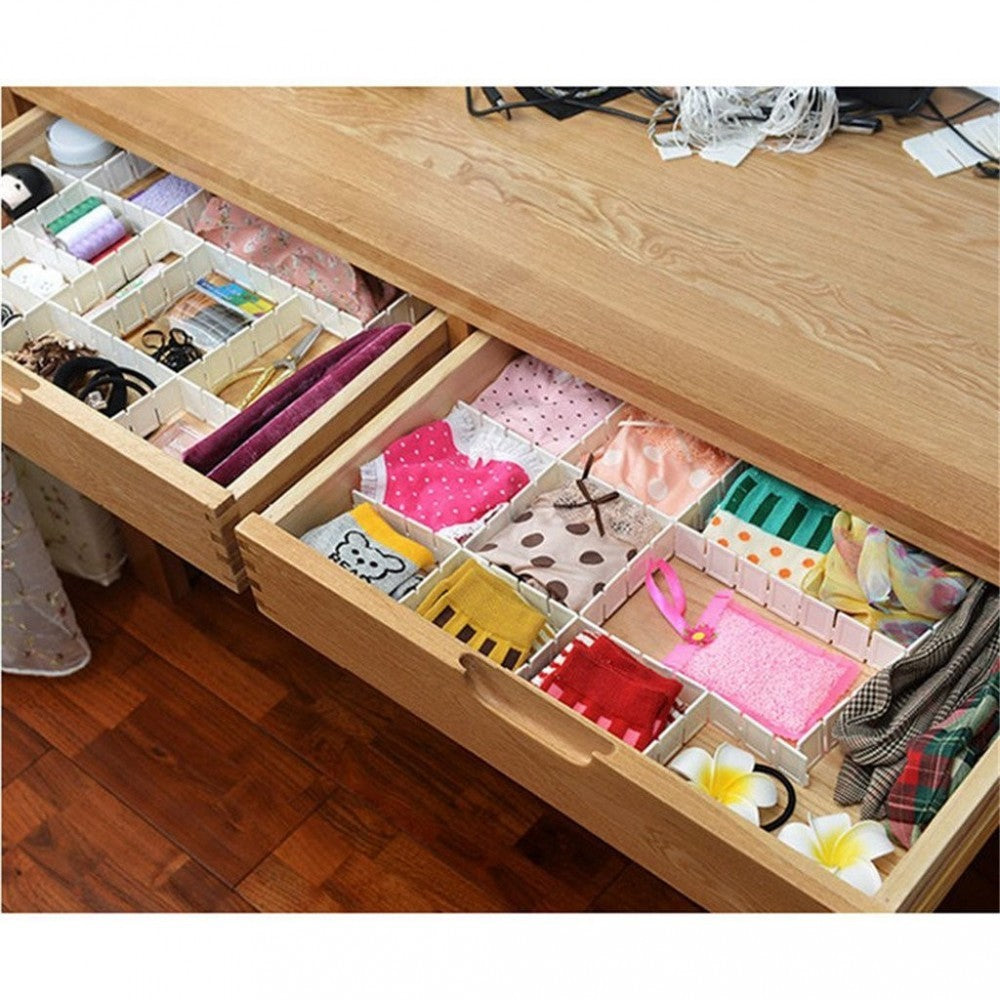 Lot de séparateurs en plastique organiseur modulaire pour tiroirs  90x435mm