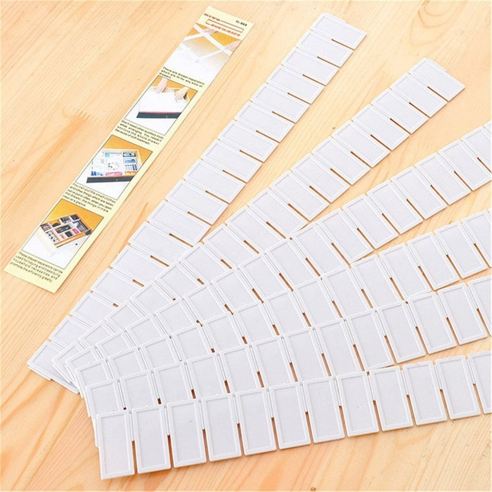 Lot de séparateurs en plastique organiseur modulaire pour tiroirs 50x435mm