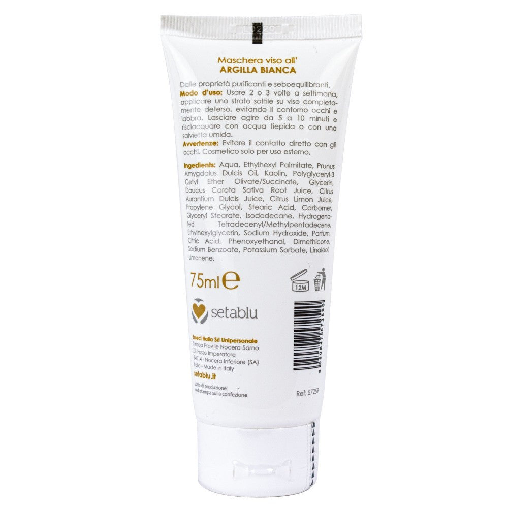 572590 Masque facial peaux grasses argile blanche SETABLU purifie et équilibre