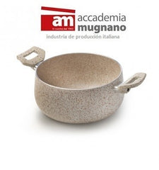 Faitout -Casserolle antiadhésive de 20 cm effet pierre - Revêtement Diamond Tech