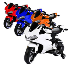 B39326 Moto sportive électrique pour enfant BKT lumières et sons 12V MP3 USB