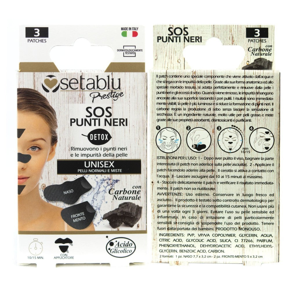 939176 3 patchs de carbone UNISEXE SETABLU pour éliminer les points noirs