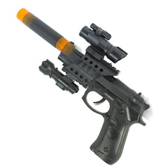 101276 Pistolet-jouet Pk3 pour enfants avec silencieux, viseur led et lumière